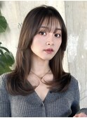 ミディアムレイヤーカット/20代30代40代/顔周りカットワンカール