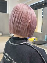 ラック 表参道(LUCK)&nbsp;ペールピンク/ハッシュカット/ミニボブ/ハイトーンボブ