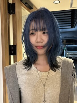 ルアウ レコーズ(LUAU records) 【LUAU records Osaka/arisa】ブルー×ブラック エンドカラー