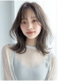 ハッシュカットミディアムレイヤーシャギー韓国ヘア