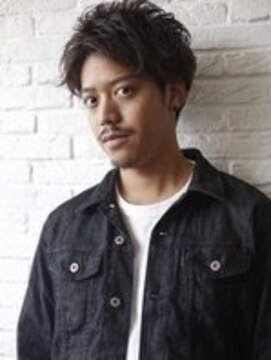 メンズサロン Johnny MEN 下北沢店【ジョニーメン】 men's/メンズ/リバースセンターパート/ニュアンスパーマフェード