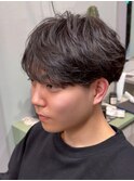 似合わせカット30代40代50センターパート刈り上げマッシュ