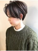 外国人風グラデーションの束感ショート【CERCA高田馬場】