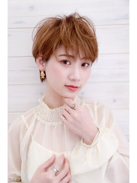 オーシャン(Ocean) [OCEAN Hair&Life藤原純] ふんわりショート×ハイトーンカラー☆