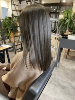 ナンバー(number+)&nbsp;20代30代40代ブリーチなしオリーブグレージュセミロング