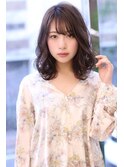 ことりベージュローライト大人かわいい小顔スリークボブ大人ボブ
