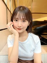 アフロートリノ(AFLOAT Leino)&nbsp;【修】20代30代40代◎透明感カラー×韓国切りぱなしボブ