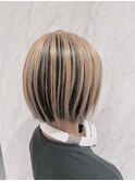 店長今里☆ミルクティーベージュとブラックのアンブレラカラー☆