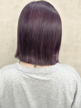 ルノン(LUNON) ラベンダーグレージュ/ダブルカラー/ブリーチ/切りっぱなし