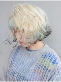 ウェーブミディアムメルティカラー似合わせカット_ba447923