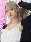 ホワイトミルクティーグレージュ中性ウルフ
