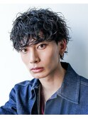 無造作マッシュ波巻きツイストスパイラルパーマツーブロック
