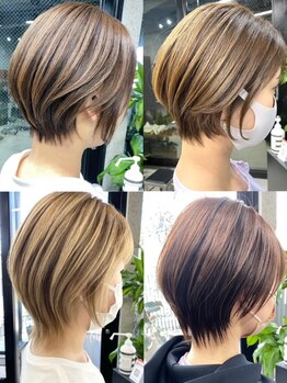 ルーツ ヘアデザイン(Roots hair design)の写真/骨格に合わせたショートヘアのカットを提供。スタイリングが時短になり、毎日を楽に過ごせます。