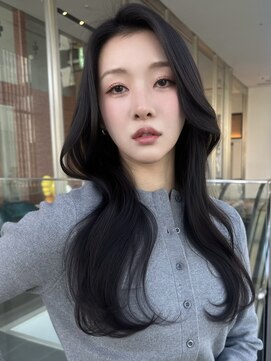 バイオレットジェム(Violet`jem) 顔まわりカットロングレイヤーカットブルーブラックKA-118