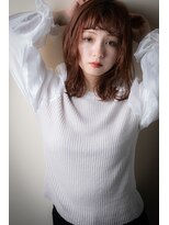 モッズヘア 越谷(mod's hair) オレンジブラウン/顔周りレイヤー/前髪パーマg