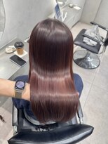 オニキス(ONYX)&nbsp;T101ピンクブラウンワインレッド髪質改善ストレート縮毛矯正