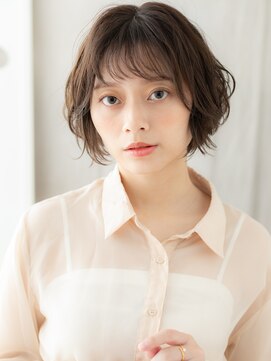 カバーヘア ブリス 川口(COVER HAIR bliss) スモーキーカラーウェットヘア小顔くせ毛ショートY川口20代30代