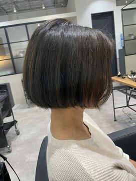 ヘアー ブルー(HAIR BLUE) 似合わせボブスタイル×白髪染め