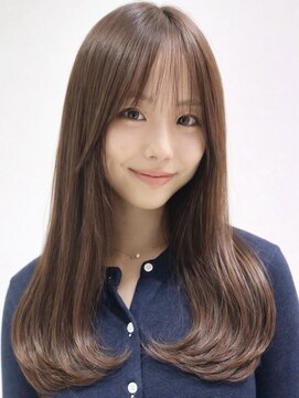 オーロ 塚口店(ORO) 小顔ストレートレイヤー×透明感ブラウン