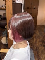 ジーワンヘアー(G1 HAIR)&nbsp;【インナーカラー】　ボブ×ピンクカラー