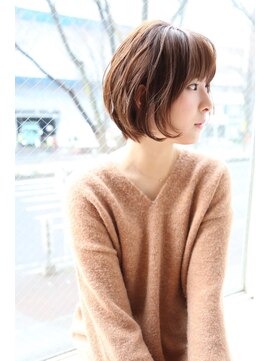 ガーデンヘアー(Garden hair) 『GARDEN』ハイベージュ+長めのショートボブ♪