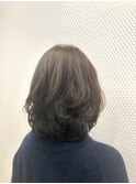 小顔/ミディアム/40代50代60代/白髪染め/ベージュブラウン