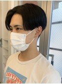 ◇センターパート 韓国ヘア 刈り上げ メンズカラー