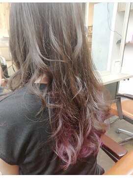 ベルクープス 天王寺店(Belle Coupes) 【BelleCoupes】林原加昌 グラデーションカラー ベリーピンク