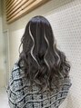 アーチフォーヘアー 梅田店(a-rch for hair)&nbsp;赤みを抑えたスモーキーカラーにエクステで立体感を＋
