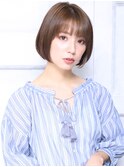 大人可愛い20代30代40代小顔ココアベージュ 小顔ショート1
