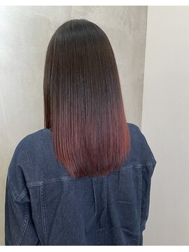 アンダーバーホワイトモデ 河内長野(_WHITE mode) ◎グラデーションカラーレッドカラー20代オススメ河内長野千代田