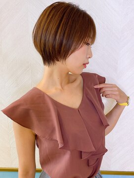 ロンド ストラーダ 心斎橋(Lond strada) ショート×ハイライト白髪ぼかし×シルキーベージュ[心斎橋]