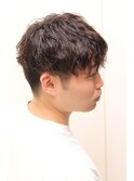 ツイストスパイラル/メンズパーマ/ツーブロック/波巻パーマ