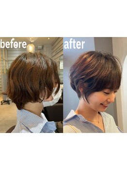 大人女性に嬉しい再現性の高いデザイン◎朝の時短も叶うショートSTYLEであなたの魅力を最大限引き出します!