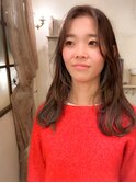 韓国風セミミディ☆チョコブラウン☆★30代お客様施術後★☆