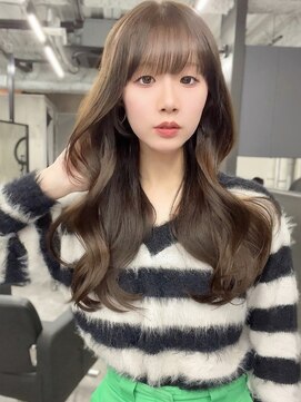 スターズ 川越店(STARS) 韓国くびれヘア 顔周りカット 艶髪 オリーブグレージュ 10代20代