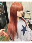 学生ロングプルエク相談ハイトーンオレンジレッド