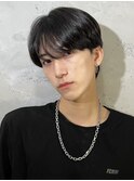 【石山】黒髪シースルーマッシュ