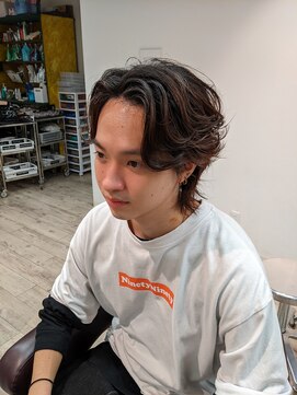 コワファーストナガサキシャンプーボーイ(COIFF1RST NAGASAKI SHAMPOO BOY) ハードニュアンスパーマ×ハリソンヘアー