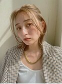熊本　くびれボブ　ボブアレンジ　ミルクティーベージュ　Arisa.