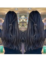 アンダーバーホワイト(_white)&nbsp;ハイライトブリーチ髪質改善トリートメントエクステ神戸三宮