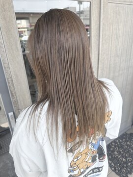 髪質改善カラー・レイヤー・オリーブベージュ【豊見城】