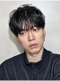 men's/メンズ/ダウンパーマ/黒染め/韓国/ブルーブラック/原宿