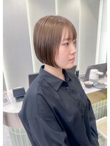 ロンドリゼル 札幌(Lond RiseL) オリーブグレー/前髪/ボブ/マロンベージュ/レイヤーカット/小顔