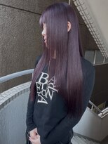 イエナ 渋谷(IENA) スモーキーカラーダークブルーハッシュカット顔周りカット