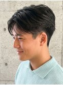 メンズ センターパート ショートセンターパート サーフカール