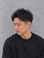 ラベルム バイ エーケー メンズ(La Belleme by AK for Men)&nbsp;40代黒髪アップバングショート