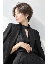アッシュ 学芸大学店(Ash) ショートボブ/大人女性/チョコブラウン/髪質改善/白髪ぼかし
