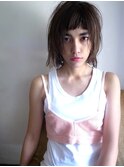〔people〕ざっくり前髪×ウルフボブ×ハイライト