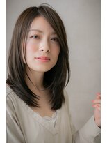 モッズヘア 上尾西口店(mod's hair) かきあげ前髪ダークアッシュ前下がりセミディY上尾20代30代40代